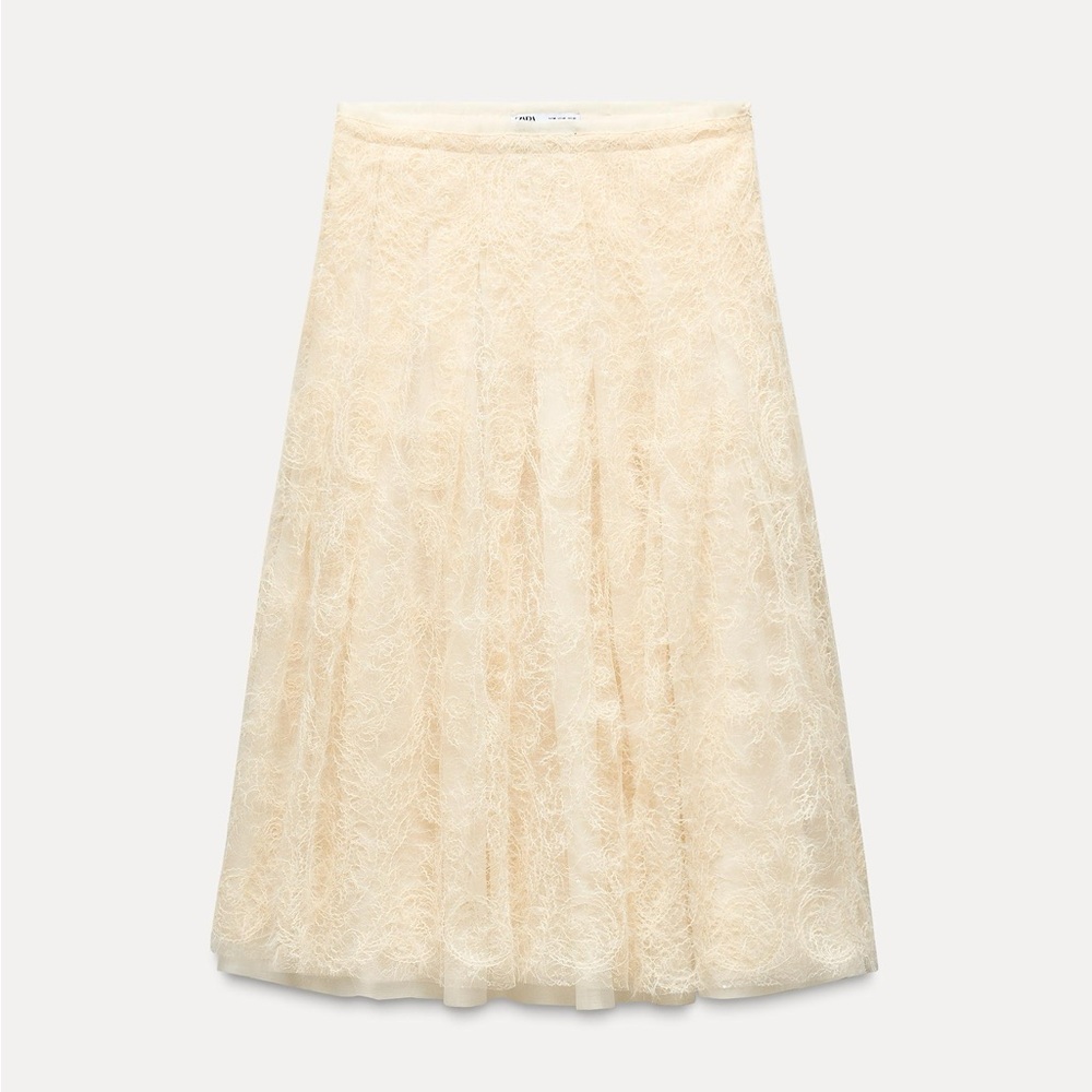 ZARA SEQUIN EMBROIDERED SKIRT - S - Picture 7 of 11